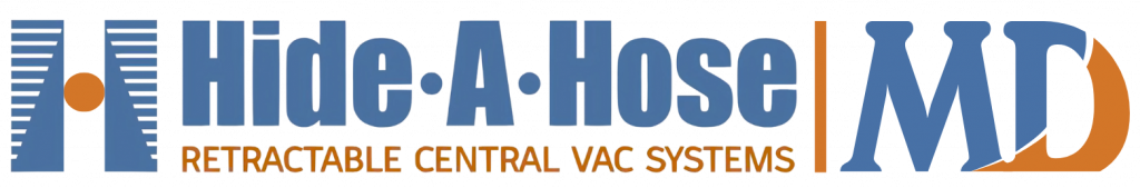 Hide-A-Hose by MD retractable central vac systems logo